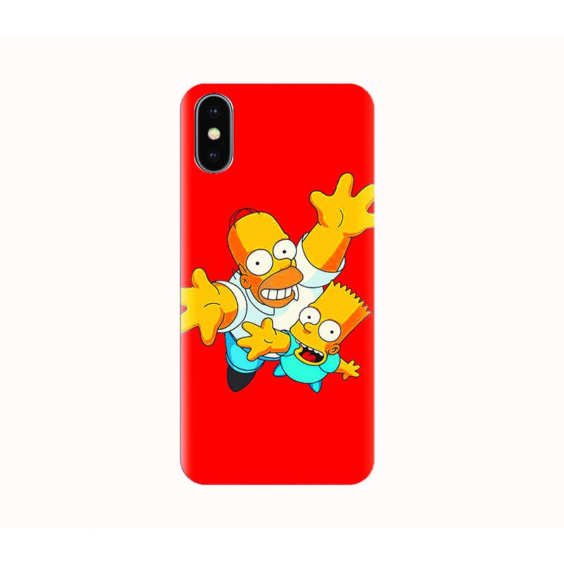 Husa silicon IPHONE X - homer and bart
