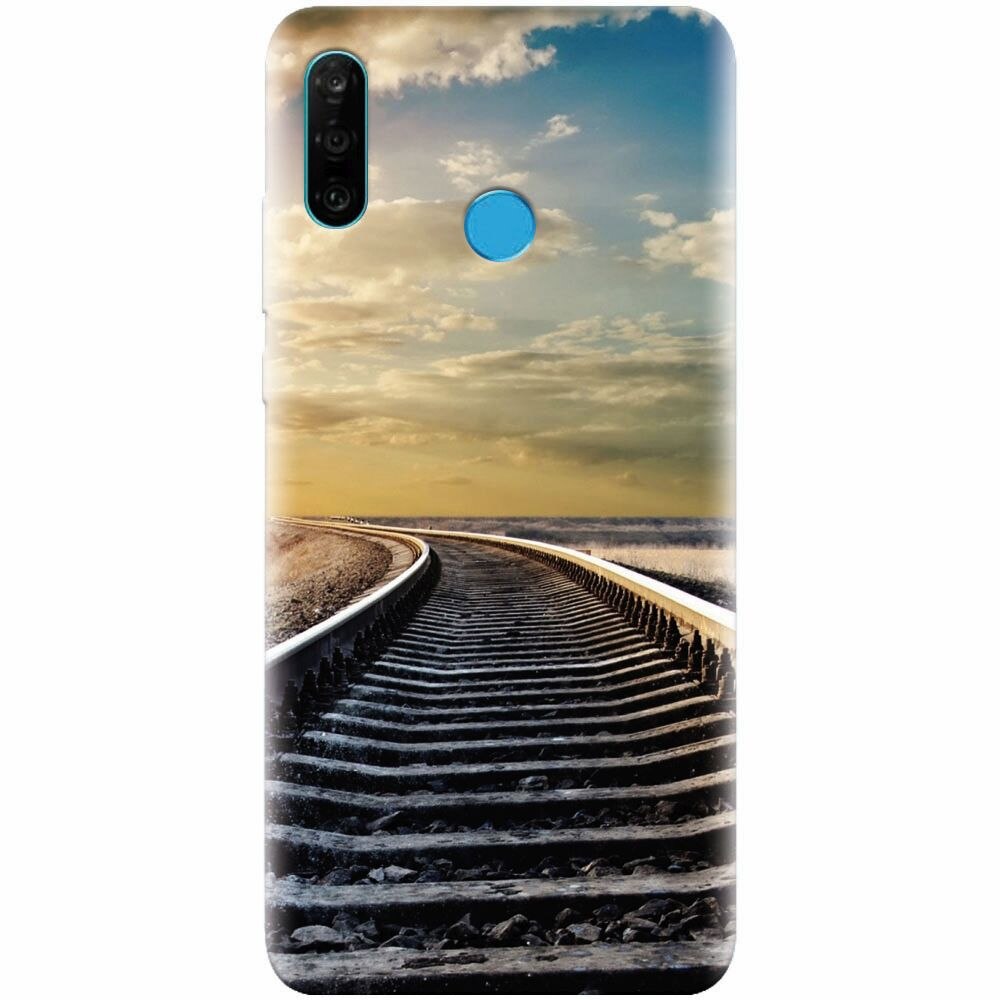 Husa silicon pentru Huawei P30 Lite, Railroad Horizon