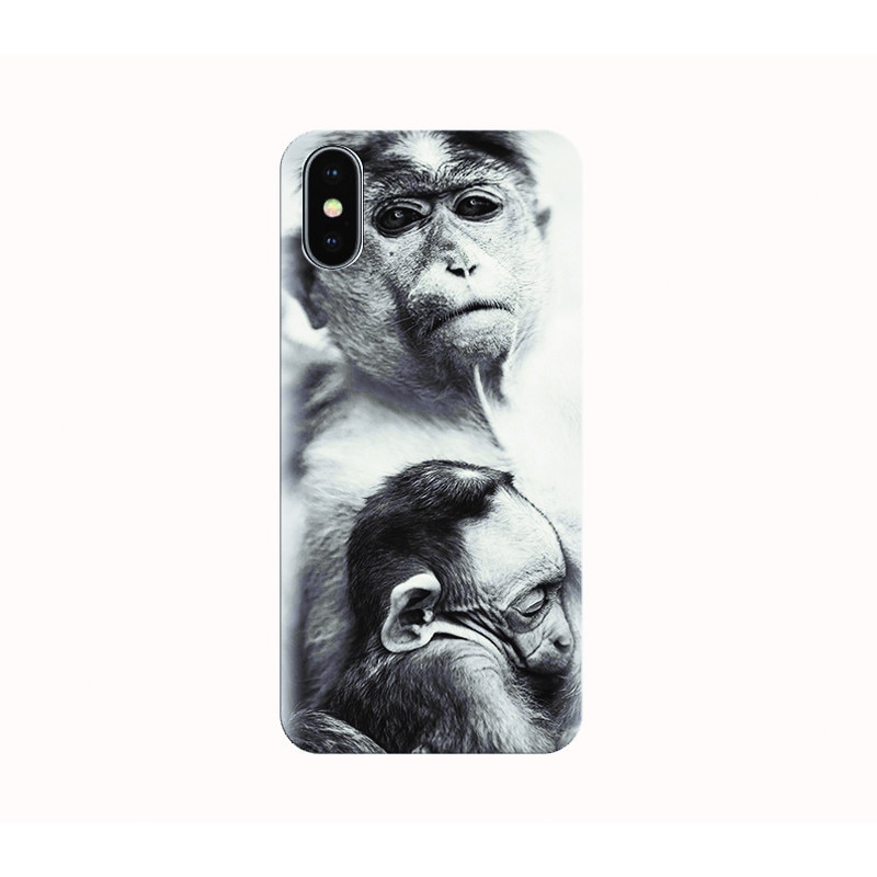Husa silicon IPHONE X - monkey momma