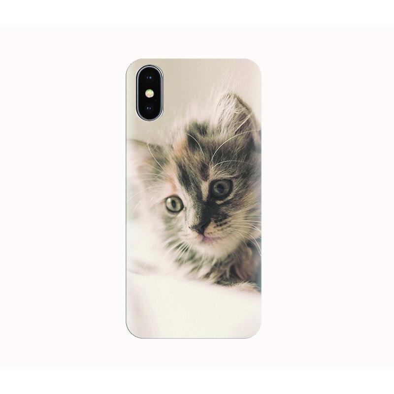 Husa silicon IPHONE X - kitten