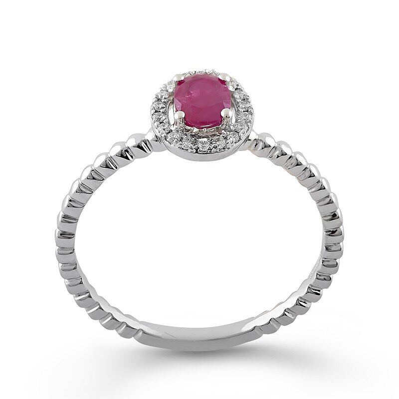Inel Deruvo Aur 18k Diamante, Rubin, 55 RAJR25716-RUDW