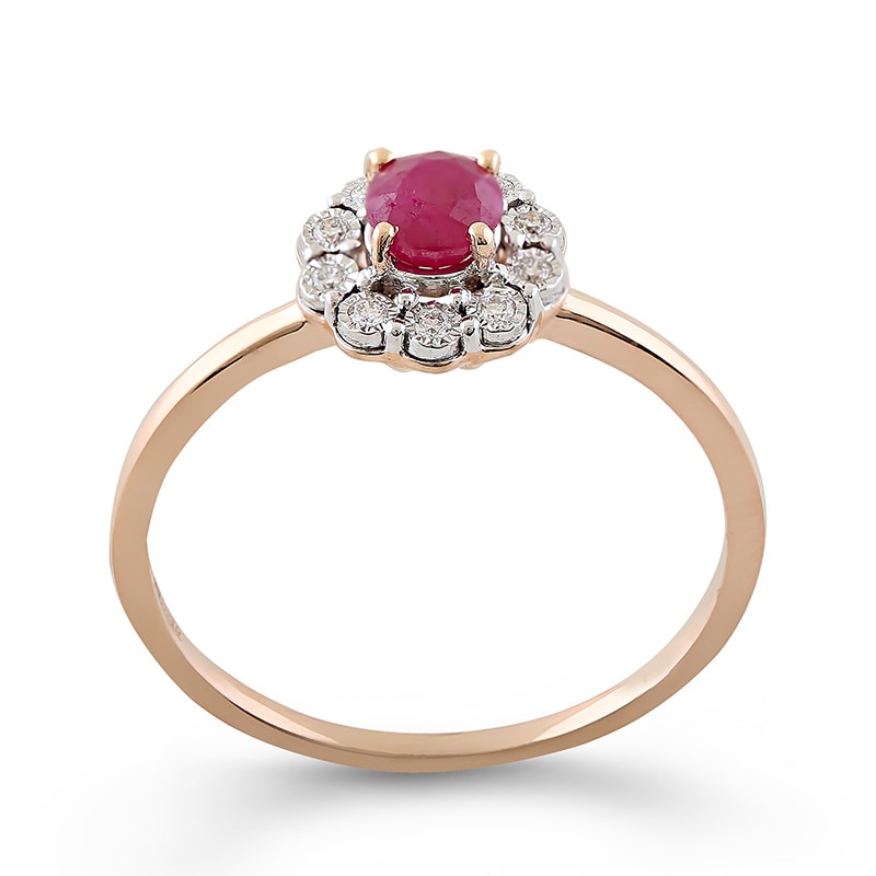 Inel Deruvo Aur 18k Diamante, Rubin, 54 RAJR27359-RUDR