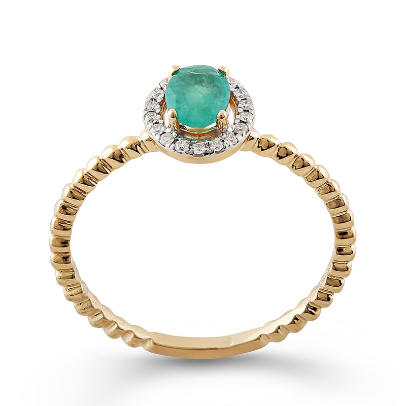 Inel Deruvo Aur 18k Diamante, Smarald, 53 RAJR25716-EMDY