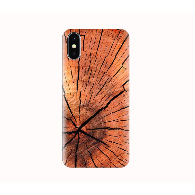 Husa silicon IPHONE X - natural wood