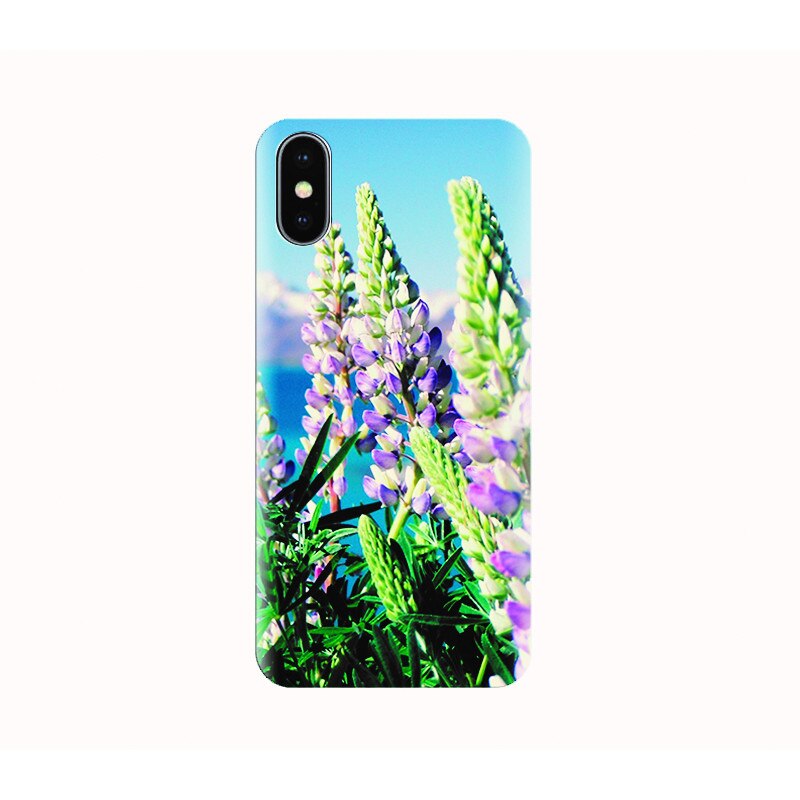 Husa silicon IPHONE X - lupinien flowers