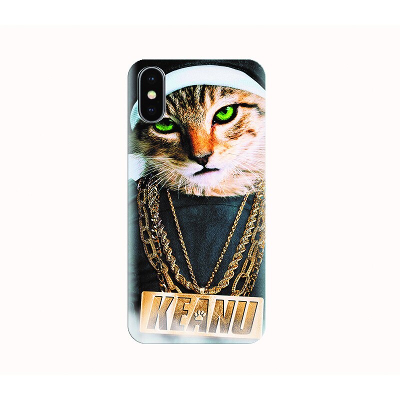 Husa silicon IPHONE X - keanu cat