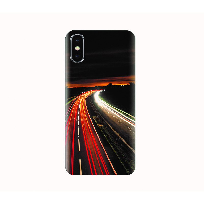 Husa silicon IPHONE X - night highway
