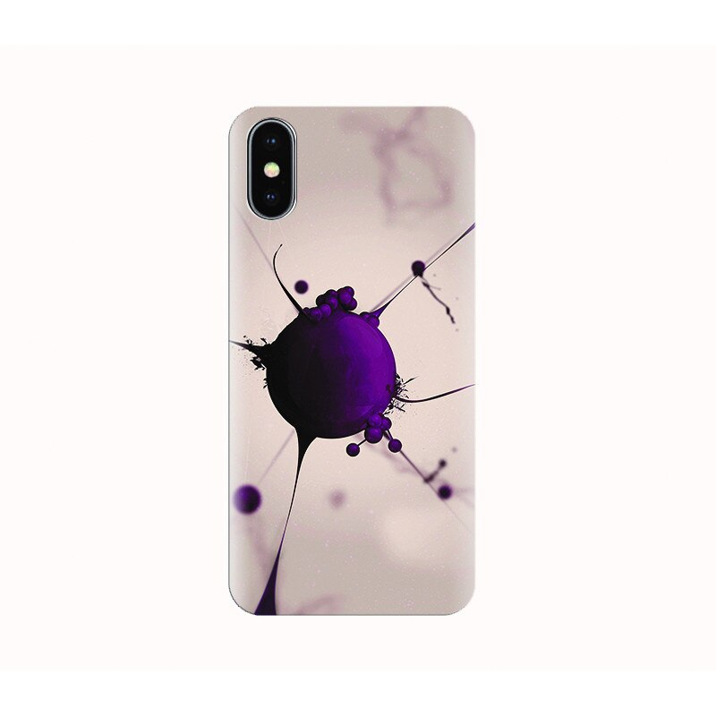 Husa silicon IPHONE X - purple splat