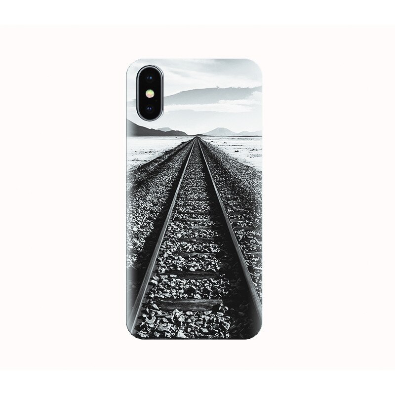 Husa silicon IPHONE X - rail road