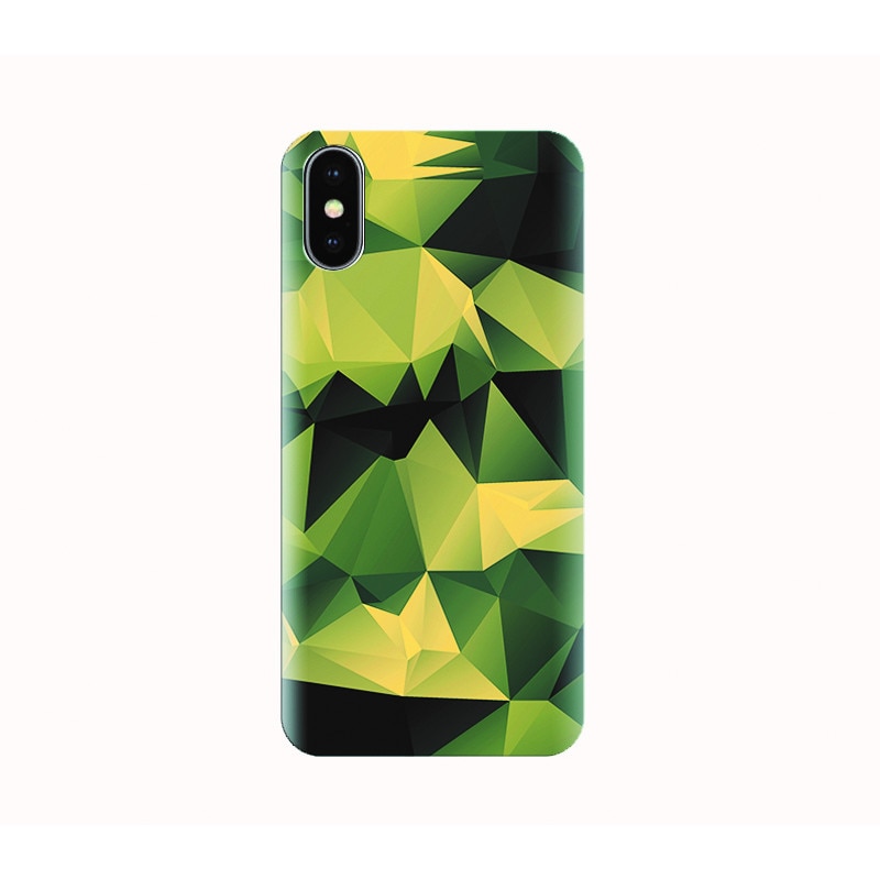 Husa silicon IPHONE X - polygon camo