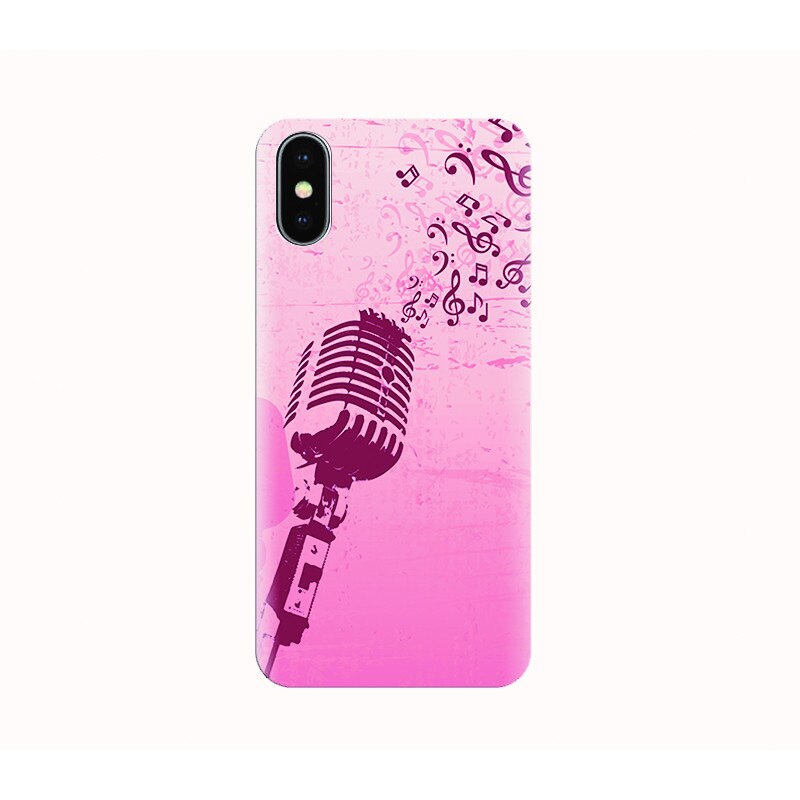 Husa silicon IPHONE X - retro microphone