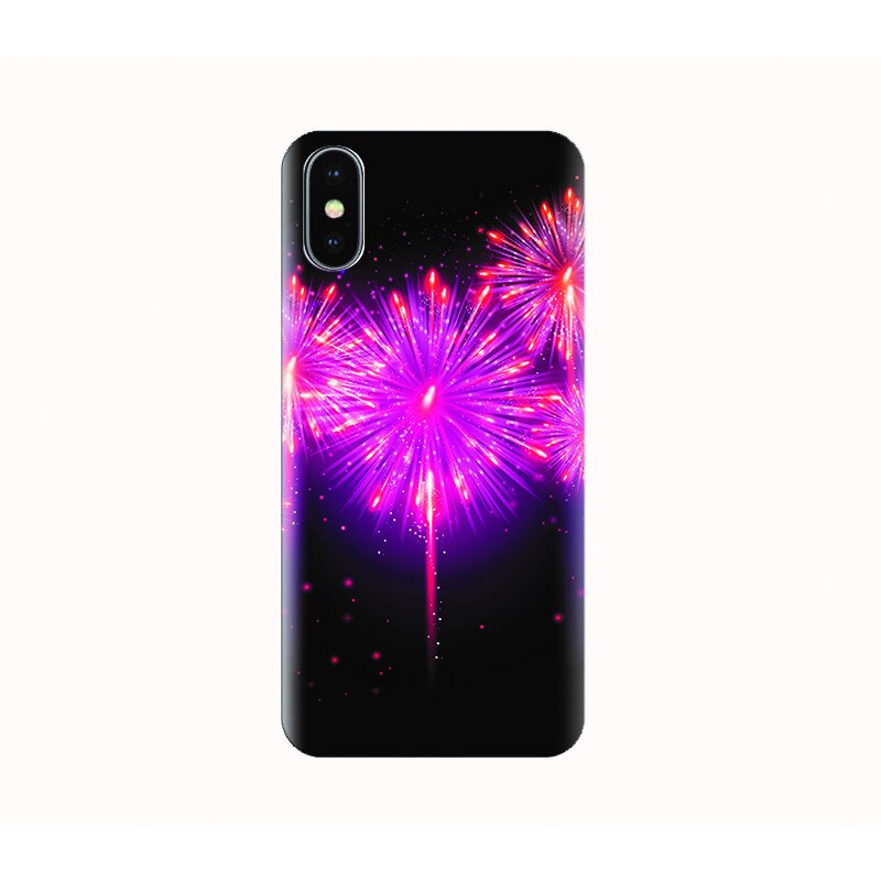 Husa silicon IPHONE X - pink feathers
