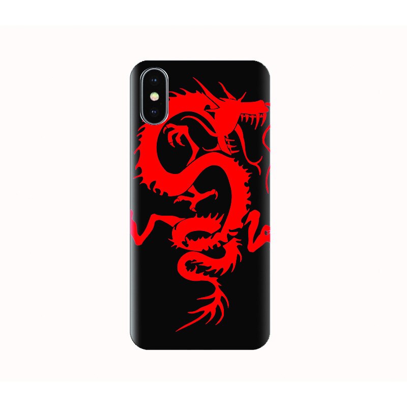 Husa silicon IPHONE X - red dragon