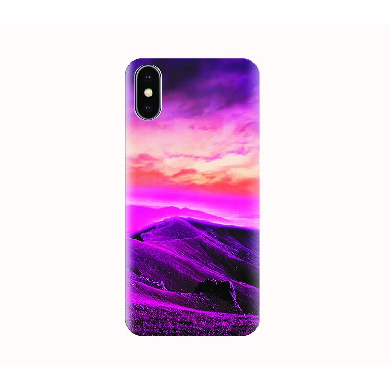 Husa silicon IPHONE X - purple hills