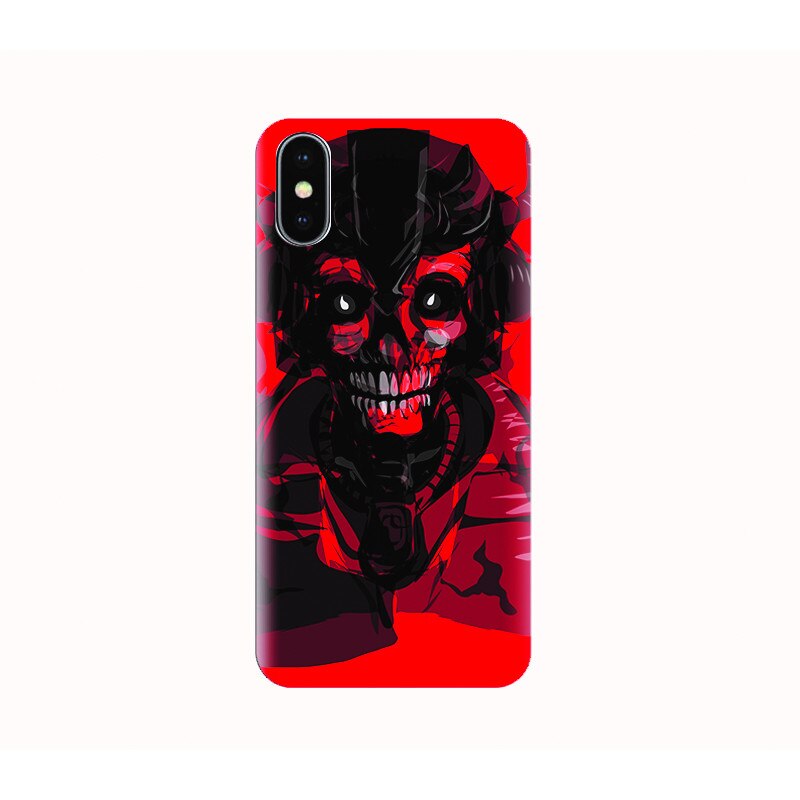 Husa silicon IPHONE X - skulls and roses