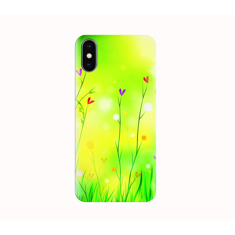 Husa silicon IPHONE X - spring time flowers