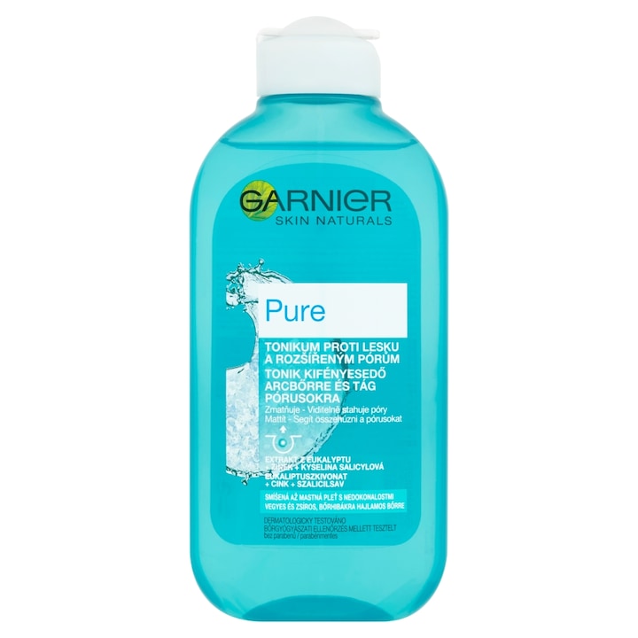 Garnier Skin Naturals Pure tonik kifényesedő arcbőrre és tág pórusokra, 200 ml