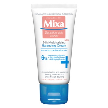 Crema hidratanta reechilibranta Mixa 24h Balancing Cream 6% pentru ten normal si mixt, 50 ml Crema hidratanta reechilibranta Mixa 24h Balancing Cream 6% pentru ten normal si mixt, 50 ml