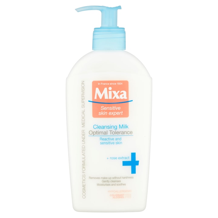 MIXA tisztító tej reaktív és érzékeny bőrre, 200ml