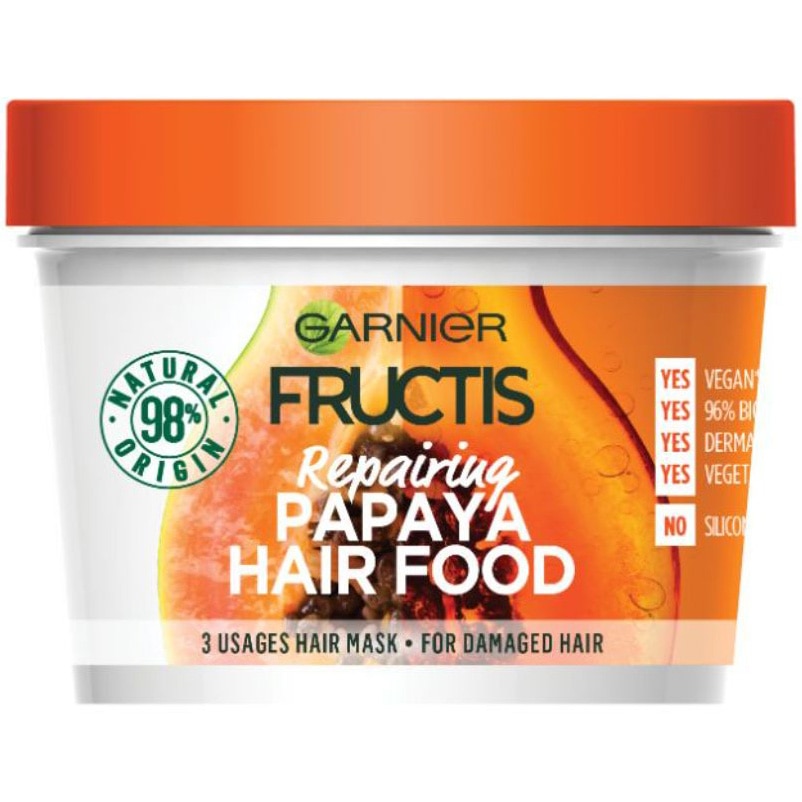 Masca pentru Garnier Fructis Hair Food Papaya, pentru deteriorat, 390 ml - eMAG.ro