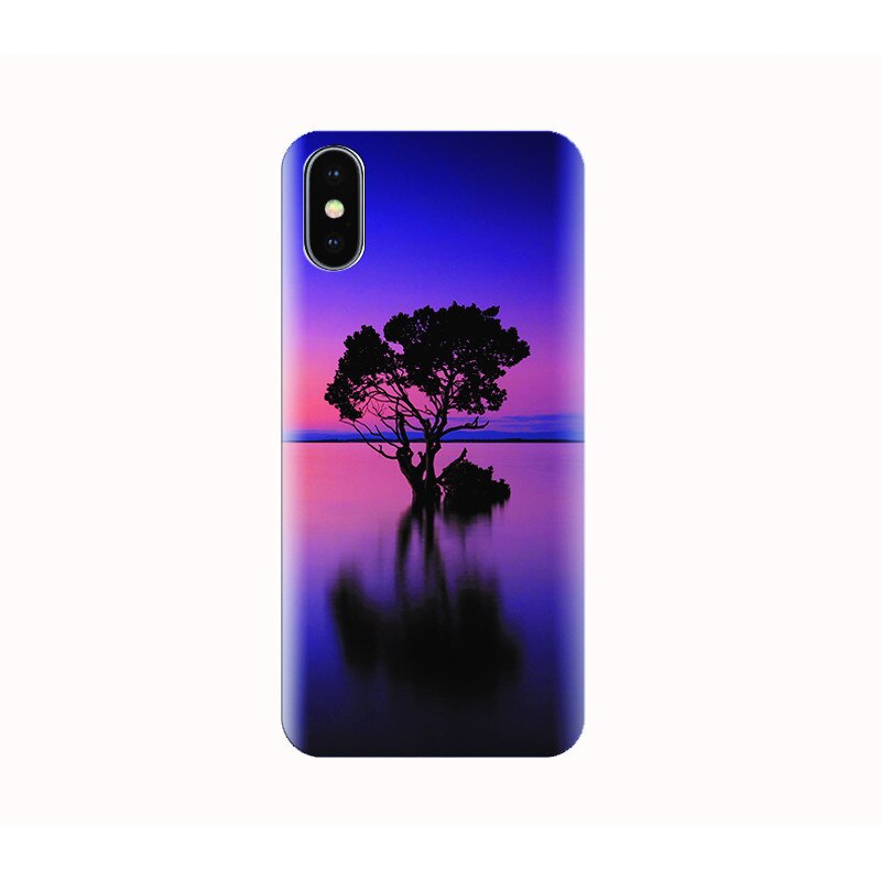 Husa silicon IPHONE X - sunset lake