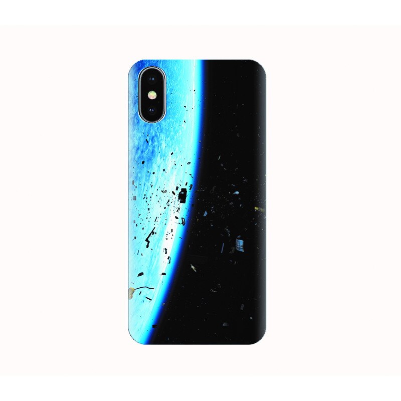 Husa silicon IPHONE X - space debris