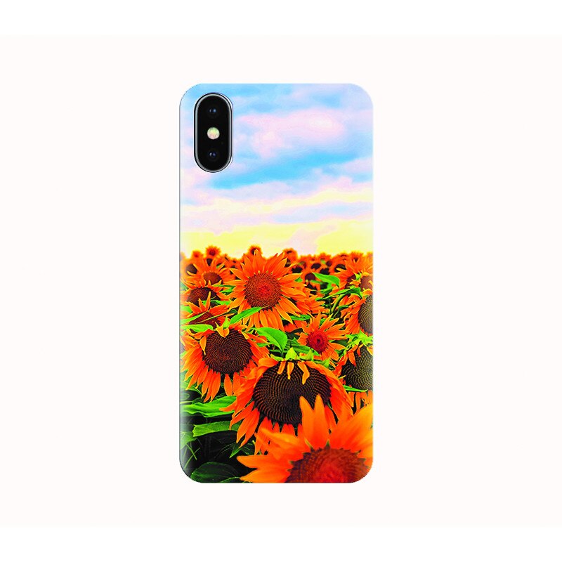 Husa silicon IPHONE X - sunflower sunset