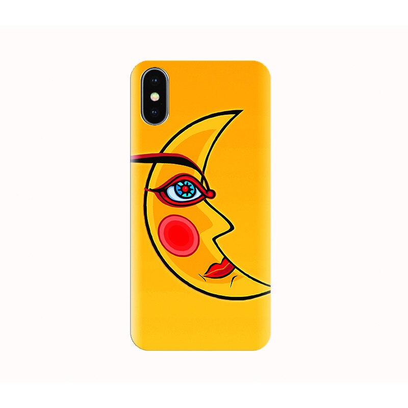 Husa silicon IPHONE X - yellow moon