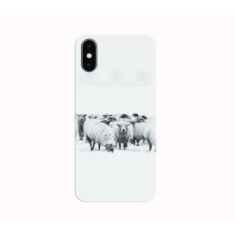 Husa silicon IPHONE X - winter sheep