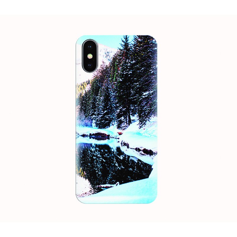 Husa silicon IPHONE X - winter lake