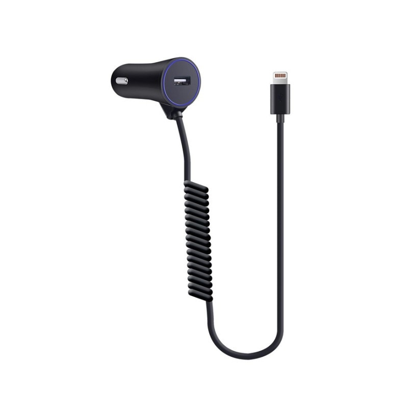 Incarcator Auto Oneplus Ca504 2.a Amperi Cu Cablu Lightning + Port Usb Negru