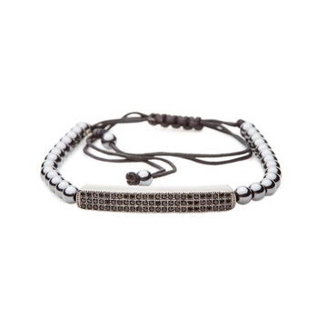 Bratara de margele metalice gri, model Argo, unisex Bratara de margele metalice gri, model Argo, unisex