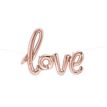 Balon Love, Culoarea cupru, 104 cm Balon Love, Culoarea cupru, 104 cm