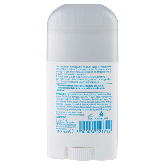 Antiperspirant Infasil,Neutro,protectie tripla,40 ml 