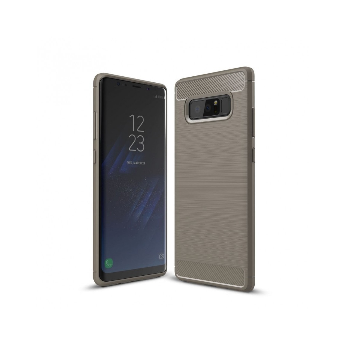 Carcasa protectie spate din gel TPU pentru Samsung Galaxy Note 8, gri