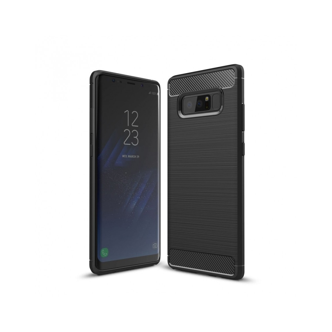 Carcasa protectie spate din gel TPU pentru Samsung Galaxy Note 8, neagra