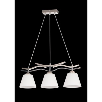 Lustra Eris 3, Lampex, 3 x 60W, Argintiu/Alb Lustra Eris 3, Lampex, 3 x 60W, Argintiu/Alb