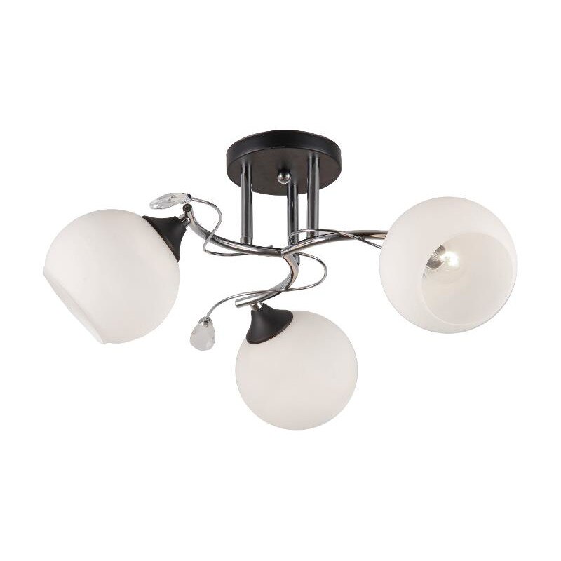 Lustra Dylan 3, Lampex, 3 x 60W, Argintiu/Negru/Alb