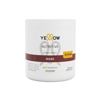 Masca nutritiva pentru par uscat Yellow Nutritive Mask Argan & Coconut 1000ml Masca nutritiva pentru par uscat Yellow Nutritive Mask Argan & Coconut 1000ml