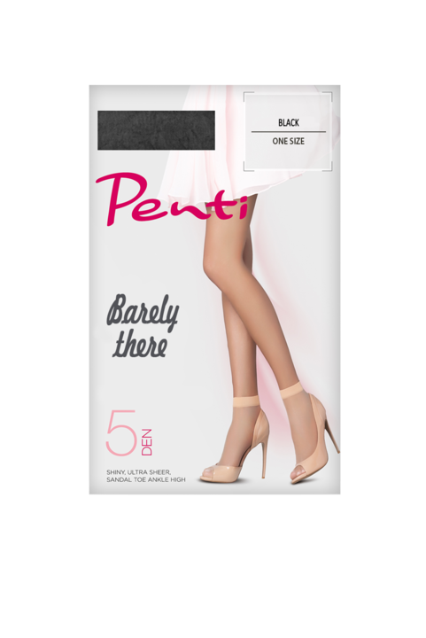 Къси Чорапи Penti, Невидими, Черен, 5 Дена