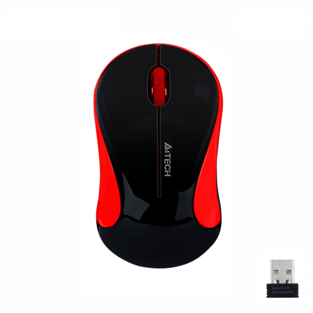 Mouse optic A4tech G3-270N-4 V-Track, USB, Negru/Rosu
