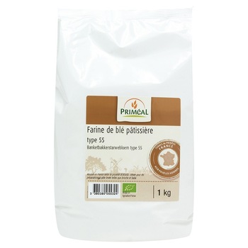 Faina alba de grau T55 - pentru patiserie, Primeal, 1Kg Faina alba de grau T55 - pentru patiserie, Primeal, 1Kg