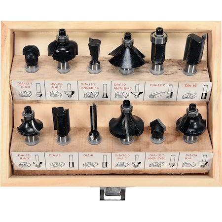 Set 12 freze pentru lemn, Vorel, 22550, 8mm