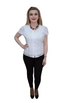 Bluza tinereasca, nuanta de alb, design floral brodat, D&J Exclusive Bluza tinereasca, nuanta de alb, design floral brodat, D&J Exclusive