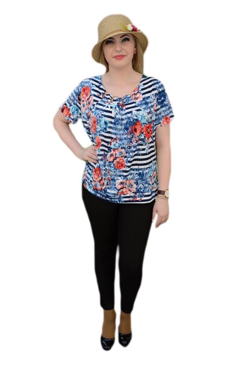 Bluza feminina, aspect elegant, dantela si tul, D&J Exclusive, Multicolor