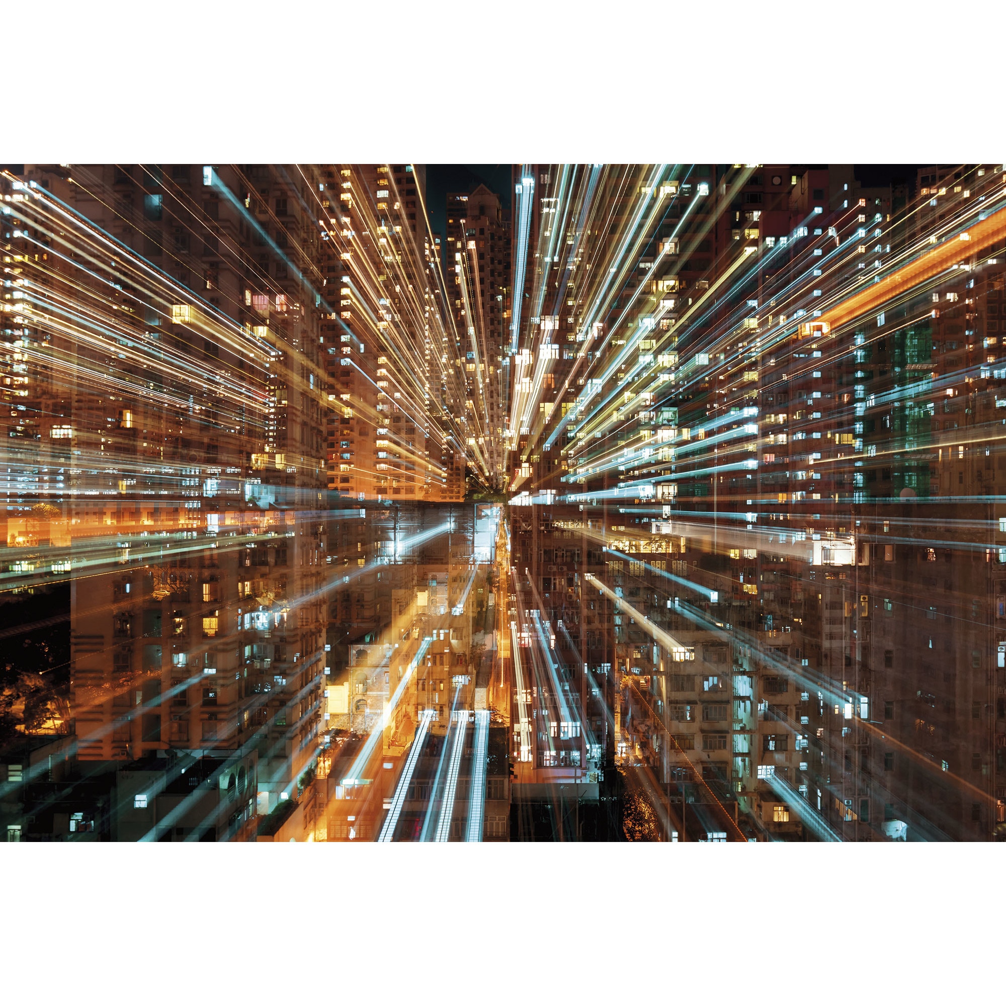 Fototapet , Colectia Komar Into Illusion 2, Categoria Deluxe , Gama Bricks And The City , 4 piese , dimensiuni 368x248 cm , XXL4-037