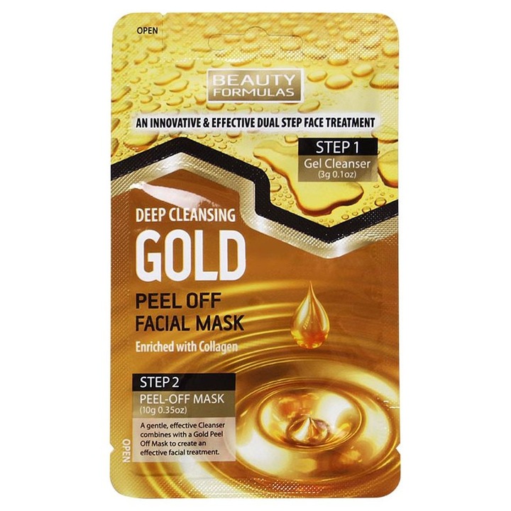 Masca de fata cu aur si colagen, Beauty Formulas
