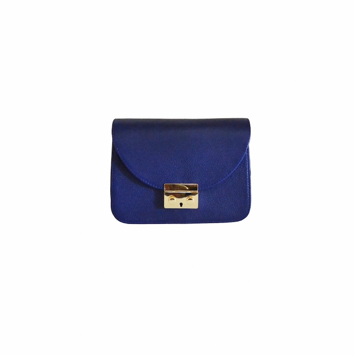 Geanta dama,Zea,piele naturala,blue