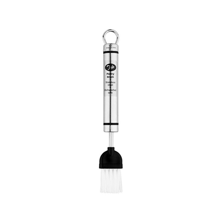 Pensula pentru patiserie din plastic cu maner din inox, 20x3 cm, multicolor