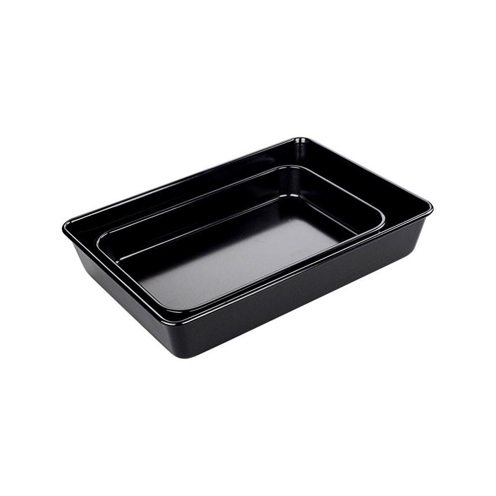 Set doua tavi pentru preparate gratinate, 34x24x6, 29x19x4 cm, negru